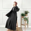 Etnische kleding 2023 Eid kralende moslimvrouwen Abaya Cardigan Marokko feestjurk veter maxi abayas kaftan Islam Turkije Arabisch Long Robe Long Robe