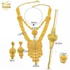 Oorbellen ketting aniid Indian 24K vergulde ketting set Nigeriaans feest bruids bruiloft ethiopische luxe dubai sieraden groothandel geschenken 230818