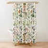 Duschgardiner Biologi Floral Stall Duschgardin Vintage Garden Plants Herbs Flowers Botanical Design Fabric Badrumdekor Set med R230821