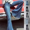 Women's Jeans Women Daily Hight Waisted Wide Leg Denim Stretch Slim Pants F Length