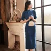 Abbigliamento etnico Donne tradizionali Qipao Slim Sexy Girl Dress Daily Flower Flower Elegant Stage Dresses Ladies Party Cheongsam Vinatge