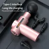 Helkropp Massager Electric Massage Gun Typec Charge Portable Percussion Fascia Massager Body Deep Tissue Muscle Relarce Pain Relief Fitness Forming 230821