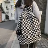 أكياس مدرسية Joypessie Fashion Girls Plaid Backpack Backpack Proof Leisure Counter Bag Women Laptop Mochila Bookbag Provess Rucksack for Enate 230821