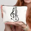 Borse cosmetiche Musical Note Modello trucco da donna con zipper Shool Case di maga
