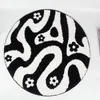 Carpets INS Round Rug Abstract Tufting Flower Carpet Home Decor Non-Slip Abosrbent Bath Mat Living Room Bedside Chair Foot Mats 80x80cm
