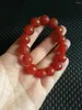 Strand Bracciale rosso naturale Bracciale Uomini Donne curate gioielli pregiudizi Gioielli vere perline intagliate elastiche