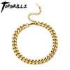 Bracelets de cheville TOPGRILLZ 6mm/8mm en acier inoxydable chaîne cubaine Hip Hop mode Bracelet de cheville pour femmes accessoires cadeau 230820