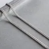Неклеты TrustDavis Минималистская подлинная 925 серебряная серебряная мода 2 мм.
