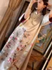 Vêtements ethniques 2023 Style chinois femmes Satin fleur imprimé Cheongsam robe améliorée demi manches ample élégant Long S492