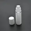 20 pcs/lot 50 ml Cylindrique Argent Bord Vide Conteneur D'emballage Cosmétique En Plastique Émulsion Airless Pompe Bouteille Garrafas SPB103 Enfdn