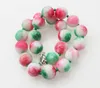 Chains Pink/green Jade Round 18mm 17inch Wholesale Beads Nature FPPJ Woman 2023