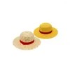 Bérets 2 Styles Tailles Anime Japonais Luffy Chapeau De Paille Dessin Animé Crème Solaire Cosplay Pour Adulte Et Enfant