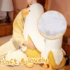 Decorative Objects Figurines Cute Banana Duck Plush Toy Duckling Pillows Cartoon Stuffed Animals Soft Fluffy Peel Home Living Room Decoration 230818