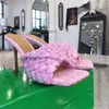 Sandálias 2023 Candy Color Teave Teafl Slippers Women Square Peep Toe Toe Fino High Summer Party Party Sandalias Runway