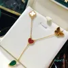 Fashion Pendant Necklaces for women Elegant 4 Four Leaf Clover Choker chains Designer Jewelry 18K Plated gold girls Gift