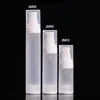 100 st 15 ml 30 ml 50 ml Airless Lotion Pump White Frosted PP Bottle For Eye Cream Foundation Subpackage flaskor KSFAA