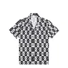 Lüks Tasarımcı Gömlekler Erkek Moda Geometrik Klasik Baskı Siyah Bowling Gömlek Hawaii Çiçek Gündelik Gömlekler M-3XL