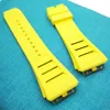 Cinghia di gomma da orologio da 25 mm per orologio giallo per RM011 RM 50-03 RM50-01292T