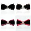 Bow Ties 10Pcs/Lot Blue Self Tie For Men Leather Gold Bowtie Luxury Men's Wedding Silver Rhinestone Groom Bowties B002