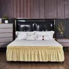 Jupe de lit en fibre de polyester minimalisme couleur unie décoration de la maison literie épaissie anti-poussière anti-dérapant confortable matelas doux