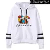 Women's Hoodies Friends TV -program Kvinnor Hoodie Harajuku Streetwear Ulzzang Sweatshirt överdimensionerade kawaii 90 -talets vintage kvinnliga casual träning