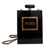 Torby wieczorowe Modne Perfum Botówki dla kobiet 2021 Damskie luksusowe sprzęgła torebka krzyżowa torby na ramię Laides Acryl Box Evening Bag HKD230821