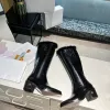 Designer neue Vintage-Lederstiefel, Hardware-Besatz, seitlicher Reißverschluss, Stiefeletten, Rindslederstiefel, spitzer Mittelabsatz, modische Damenstiefel, Designer-Schuhe, Fabrikschuhe