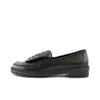 Zapato de vestir de diseñador Mocasines negros Zapatos de plataforma clásicos para mujer Zapatos de cuero brillantes Zapatillas gruesas Zapatos de piel de becerro Mulas de lujo hebilla zapato único negro