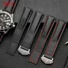 Bracelets de montres Motif en fibre de carbone Bracelet en cuir véritable 20mm 22m pour bracelet de montre tag heuer bracelet de montre en cuir 2298q