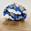 Evening Bags 2023 Embroidery Women Evening Bags Wedding Shell Shaped Bags Mini Dinner Clutch Purse Pearl Hasp Purse Drop Shipping HKD230821