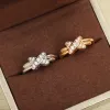 Bague de créateur pour femmes, bague de marque classique, tendance, or Rose, diamant, bague de couple, bague de fiançailles, cadeau de vacances, bijoux personnalisés Goodca