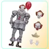 مضحك 20cm Neca Stephen Kings It Pennywise Joker Clown Halloween Day Horror Movie Doll PVC Action Figure Townible 210M5800835