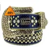 2Designer Bb Ceinture Simon Ceintures pour Hommes Femmes Ceinture en diamant brillant Noir sur Noir Bleu blanc multicolore avec strass bling az