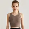 Yoga-Outfit 2023 Hochfestes schocksicheres Nackt Sport Bra Frauen, die schnell trocknende Fitnesskleidung integrierter Tasse mit Brustpolster rennen