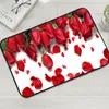 Shower Curtains 3D Print Flowers Bath Curtain Waterproof Fabric Romantic Red Rose Shower Curtain Love Heart for Valentine's Day Bathroom Decor 230820