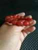 Strand Bracciale rosso naturale Bracciale Uomini Donne curate gioielli pregiudizi Gioielli vere perline intagliate elastiche