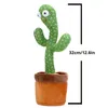 Dekorativa objekt Figurer Dancing Cactus Repeat Talking Toy Song Högtalare Wriggle Sing Talk Plushie fyllda leksaker för Baby Adult 230818