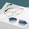 Fantasche di occhiali da sole della moda Zirosat CG8801 Occhiali da sole polarizzati uomini Donne Clip magnetico su occhiali in lega Ottica Prescrizione Eyewear Telassati 230818