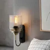 Wall Lamp Vintage industriële stijl LED BEDBED Slaapkamer Restaurant Coffee Shop Creative Minimalistisch Iron Glass Edison Luminaire