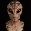 Party Masks Latex Halloween Alien Mask Horrible Big Eyes UFO Full Face Scary Horror Alien Head Adult Masks Monster Party Cosplay Props 230820