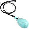 Pendentif Colliers TUMBEELLUWA Collier En Pierre De Cristal Naturel Reiki Guérison Oeuf Forme Quartz Chaîne Réglable Pour Unisexe Hommes Femmes Bijoux