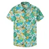 Casual shirts voor heren mode Hawaiiaans shirt tropische planten 3d geprinte dames strand blouse revalle bloemen camisas