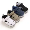 Sandales été né bébé garçon fille solides premiers marcheurs semelle souple chaussures de berceau Sneaker Prewalker toile décontracté anti-dérapant