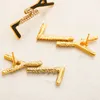 Orecchini di lettere designer con logo del marchio corretto 18 k Gold Love Jewelry 2023 Vintage Women's Stud da donna Orecchini di compleanno per viaggi di viaggio estivo Y23243