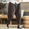 Incerun Men Harem Pants Joggers Fleece модные брюки 2019 мешковатые ретро -шнурки с твердыми уличной одеждой мужская случайная брюки плюс 277o