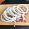 Strand Genuine Lychee Frozen Southern Bell Bead Hand Row White Natural Crystal Single Bracelet Luck For Women Girl Fashion Jewelry