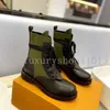 Women Boot Designer Boot Wonder Flat Ranger Kampfstiefel Martin Knöchel Kalbskinleder und Leinwand Territory Winter Boot Size 35-40