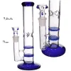 Glass Percolator Bongs Hookahs Blue Matrix Perc Thick Glasses Bongs Water Pipes Smoking Beaker Dab Rig With 14mm Bowl downstem Perc LL