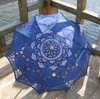 Colourful Cotton Bridal Parasol Handmade Battenburg Lace Embroidery Sun Umbrella Elegant Wedding Party Decoration Umbrella SN5272