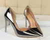 New Fashion High Heels Simple Slim Heel Metal Heel High Heel Shallow Notched Side Hollow Sexy Single Shoe Size 34-43